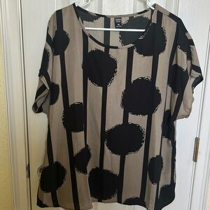 NWOT EMERY ROSE XXL light brown/black blouse.